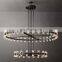 ARCACHON modern luxury indoor metal LED Round Two-Tier k9 crystal chandelier For living room restaurant hotel Home Decor