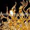 High Quality Luxury Modern Crystal Chandelier Lighting Gold Tree Branch Raindrop Hanging Lamp