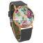 FT1432 High Quality Stainless Steel Case Back Floral Analog Fashion Watch