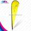 Custom flying promotional banner teardrop feather beach flag