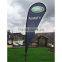 teardrop flag fiber glass pole set ground drill banner stand