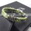 Hot sale Christams 925 Silver Luxury genuine python man leather bracelet