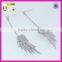 Fashion long silver chain angle wing shaped full zircon silver Wings Earring