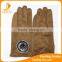 ladies cheap thin brown fake suede leather hand gloves