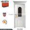 white primed mahogany solid wood arched glass interior doors