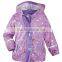 PU fabric all over print rain jacket wholesale
