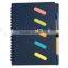 Notebook with double Rings flags sticky notes with pen/spiral notebook with sticky note&spiral notebook with sticky note