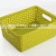 hot sale home use colorful high quality plastic storage basket with cover