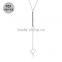 latest pure solid silver fancy long chain bar statement necklace 2016