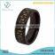 Black titanium band men ring, carbon fibre mens ring