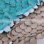 PU leather round slices mesh applique net embroidery fabric design