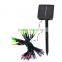 Outdoor Garden Decor 750cm Solar Powered Lamp 50pcs LED Ice Fairy Lighting Strings Sense Colorful Light for mas Party Wedding
