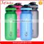 Shenzhen BSCI Sedex Factory Custom Brand Printing Wholesale Tritan Sport Bottle with Flip-top Lid,Cap with Silicone Band,Strap
