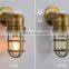 VINTAGE INDUSTRIAL LIGHT ALUMINIUM PENDANT WITH CAGE GLASS SHADE EDISON E27 Wall Lamp W144(99)