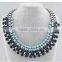 Latest American and European Fashion Exquisite Resin Oval Alloy 925 sterling silver statement necklace in Stock