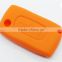 On sale silicone for car key cover Peugeot 2 button filp remote key bag in colorful