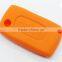 On sale silicone for car key cover Peugeot 2 button filp remote key bag in colorful