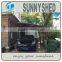 Aluminum single carport/awnings with built-in gutters and rainwater downpipes
