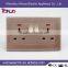 86*118 pc material 13A electrical socket with double wall switch