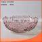 2500ml glass salad bowl with decorative embossment for dining