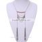 Double Long Multi Strand Acrylic BeadsTassel Necklace Women Collares Boho Chic Colar Maxi Collier Compon Femmes Plastron