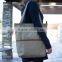 waxed canvas and leather tote bag china supplier