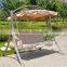 Luxurious three seat swing chair, garden patio swing, outdoor swing with canopy