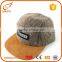 Custom blank corduroy flat brim label wool snapback cap