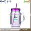 Hot sale plastic mason jar beer mugs bpa free