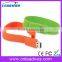 Cheap Custom USB 2.0 Sillicone Wristband Flash Drive Bracelet