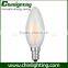 Standard Torpedo Blunt Candelabra c35 led christmas filament candle lights c35t lamps 4w e14 candle filament