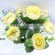 Artificial Flowers Bunch H30cm Yellow Silk Ranunculus