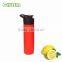 Outdoors water bottle food grade silicone water bottle with handle and straw