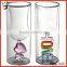 Creative beautiful present double wall glass cup for valentine's day
