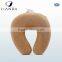 Cute Fast Delivery plush fabric ergonomic memory foam travel neck pillow with simple logo