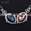 2015 OUXI New Arrival Red Diamond Crystal Pendant Necklace and Sweater Chain 11037-1