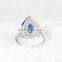 Latest Gold Ring Designs Blue Sapphire Fashion Wedding Rings SPG845W