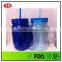 acrylic double wall plastic mason jars wholesales with handle