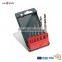Visible hard plastic packaging box for HSS masonry hammer and wood drills FA cassette