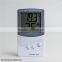 Digital Indoor Thermometer Hygrometer Clock Temperature Humidity Meter household