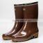 fashion rain rubber boots on 
