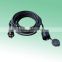 Euro waterproof ip44 rubber extension lead with shutter