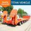 TITAN tri axel transport 40 ton 60-ton low bed semi-trailer with hydraulic ramp