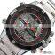 Shark Mens Digital LCD Dual time Quartz Stainless Steel Sport Watch