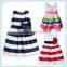 Kids Girls Dress Children's Princess Dress Stripe Sundress Rainbow Striped Girls Princess Dresses For Kids Clothing Girls' Dress