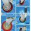 JY-301|heavy duty trolleys pvc red double axle wheels caster