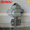 China Made 3 Pieces Stainless Steel High Pressure Motorized Ball Valve