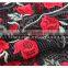 New arrival embroidered eyelash custom mesh embroidery lace fabric for dress