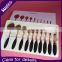 High quality 10Pcs Rose Gold Black Professional Toothbrush cosmetic brushes Oval Makeup Brush Set