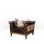 Vintage Royal Style Castle Sofa Luxury Button Tufted Leather Sofa Set Imperial Noble Wood Carved Living Room Sofa Set